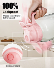 Breast Milk Pitcher 32oz Mason Jar with Wide Mouth and Handle-Pink Glass Pitcher with Flip Cap Lid and Pour Spout Airtight Seal for Cold Beverages